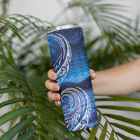 New Zealand Matariki Skinny Tumbler Taniko Aramoana With Koru Galaxy Sky Night