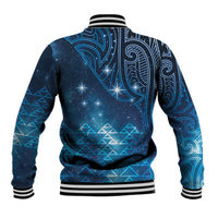 New Zealand Matariki Baseball Jacket Taniko Aramoana With Maori Galaxy Sky Night