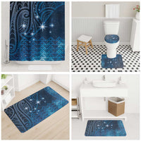 New Zealand Matariki Bathroom Set Taniko Aramoana With Maori Galaxy Sky Night - Polynesian Pride
