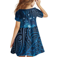 New Zealand Matariki Family Matching Long Sleeve Bodycon Dress and Hawaiian Shirt Taniko Aramoana With Maori Galaxy Sky Night