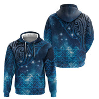New Zealand Matariki Zip Hoodie Taniko Aramoana With Maori Galaxy Sky Night LT9 - Polynesian Pride