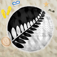 New Zealand Silver Fern Niho Taniwha Beach Blanket LT9 One Size 150cm Black - Polynesian Pride