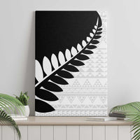New Zealand Silver Fern Niho Taniwha Canvas Wall Art LT9 - Polynesian Pride