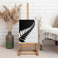 New Zealand Silver Fern Niho Taniwha Canvas Wall Art LT9 - Polynesian Pride