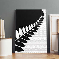 New Zealand Silver Fern Niho Taniwha Canvas Wall Art LT9 - Polynesian Pride