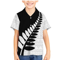 New Zealand Silver Fern Niho Taniwha Family Matching Mermaid Dress and Hawaiian Shirt
