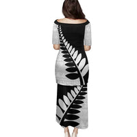 New Zealand Silver Fern Niho Taniwha Family Matching Puletasi and Hawaiian Shirt