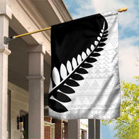 New Zealand Silver Fern Niho Taniwha Garden Flag LT9 House Flag Black - Polynesian Pride