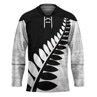 New Zealand Silver Fern Niho Taniwha Hockey Jersey LT9 Unisex Black - Polynesian Pride