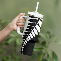 New Zealand Silver Fern Niho Taniwha Tumbler With Handle LT9 - Polynesian Pride