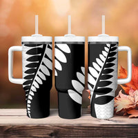 New Zealand Silver Fern Niho Taniwha Tumbler With Handle LT9 - Polynesian Pride