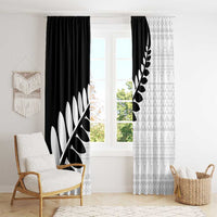 New Zealand Silver Fern Niho Taniwha Window Curtain LT9 - Polynesian Pride
