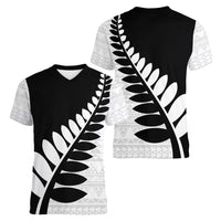 New Zealand Silver Fern Niho Taniwha Women V-Neck T-Shirt