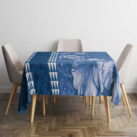 Blue Hibiscus Turle Tablecloth Hawaiian Style Tribal Tapa Pattern LT9 - Polynesian Pride
