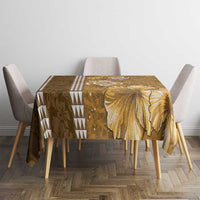 Gold Hibiscus Turle Tablecloth Hawaiian Style Tribal Tapa Pattern LT9 - Polynesian Pride