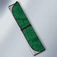 Green Hibiscus Turle Auto Sun Shade Hawaiian Style Tribal Tapa Pattern - Polynesian Pride