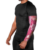 Pink Hibiscus Turle Arm Sleeves Hawaiian Style Tribal Tapa Pattern - Polynesian Pride