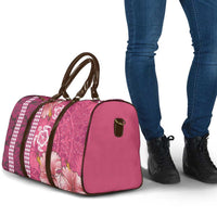 Pink Hibiscus Turle Travel Bag Hawaiian Style Tribal Tapa Pattern - Polynesian Pride