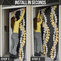 Puakenikeni and Maile Lei Door Cover Black Double Strand Lei LT9 - Polynesian Pride