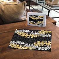 Puakenikeni and Maile Lei Puzzle Black Double Strand Lei LT9 - Polynesian Pride