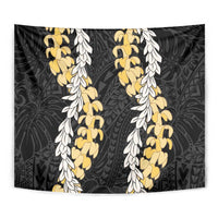 Puakenikeni and Maile Lei Tapestry Black Double Strand Lei