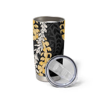 Puakenikeni and Maile Lei Tumbler Cup Black Double Strand Lei