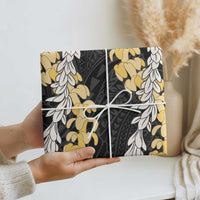 Puakenikeni and Maile Lei Wrapping Paper Black Double Strand Lei LT9 - Polynesian Pride