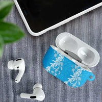 Puakenikeni and Maile Lei AirPods Case Blue Double Strand Lei LT9 - Polynesian Pride