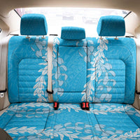 Puakenikeni and Maile Lei Back Car Seat Cover Blue Double Strand Lei