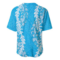 Puakenikeni and Maile Lei Baseball Jersey Blue Double Strand Lei
