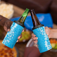 Puakenikeni and Maile Lei 4 in 1 Can Cooler Tumbler Blue Double Strand Lei LT9 - Polynesian Pride
