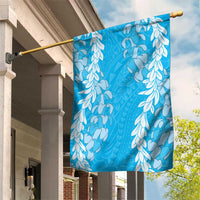 Puakenikeni and Maile Lei Garden Flag Blue Double Strand Lei
