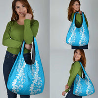 Puakenikeni and Maile Lei Grocery Bag Blue Double Strand Lei LT9 - Polynesian Pride