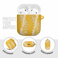 Puakenikeni and Maile Lei AirPods Case Gold Double Strand Lei LT9 - Polynesian Pride
