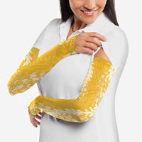 Puakenikeni and Maile Lei Arm Sleeves Gold Double Strand Lei - Polynesian Pride