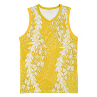 Puakenikeni and Maile Lei Basketball Jersey Gold Double Strand Lei LT9 Unisex Gold - Polynesian Pride