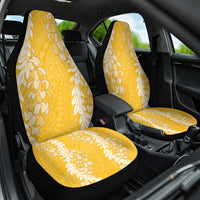 Puakenikeni and Maile Lei Car Seat Cover Gold Double Strand Lei