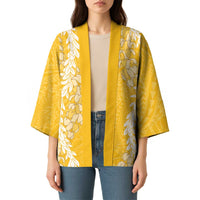 Puakenikeni and Maile Lei Kimono Gold Double Strand Lei LT9 - Polynesian Pride