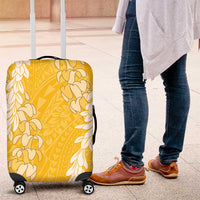 Puakenikeni and Maile Lei Luggage Cover Gold Double Strand Lei