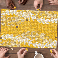 Puakenikeni and Maile Lei Puzzle Gold Double Strand Lei LT9 - Polynesian Pride
