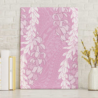 Puakenikeni and Maile Lei Canvas Wall Art Pink Double Strand Lei LT9 Without Frame Pink - Polynesian Pride