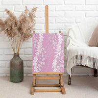 Puakenikeni and Maile Lei Canvas Wall Art Pink Double Strand Lei LT9 - Polynesian Pride