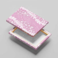 Puakenikeni and Maile Lei Canvas Wall Art Pink Double Strand Lei LT9 - Polynesian Pride