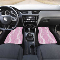 Puakenikeni and Maile Lei Car Mats Pink Double Strand Lei LT9 Set 2pcs - Front Pink - Polynesian Pride