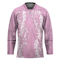 Puakenikeni and Maile Lei Hockey Jersey Pink Double Strand Lei LT9 Unisex Pink - Polynesian Pride