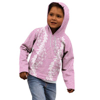 Puakenikeni and Maile Lei Kid Hoodie Pink Double Strand Lei