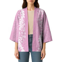 Puakenikeni and Maile Lei Kimono Pink Double Strand Lei LT9 - Polynesian Pride