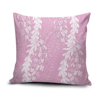 Puakenikeni and Maile Lei Pillow Cover Pink Double Strand Lei - Polynesian Pride
