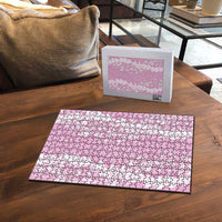 Puakenikeni and Maile Lei Puzzle Pink Double Strand Lei LT9 - Polynesian Pride