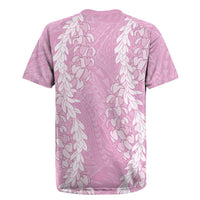 Puakenikeni and Maile Lei Rugby Jersey Pink Double Strand Lei